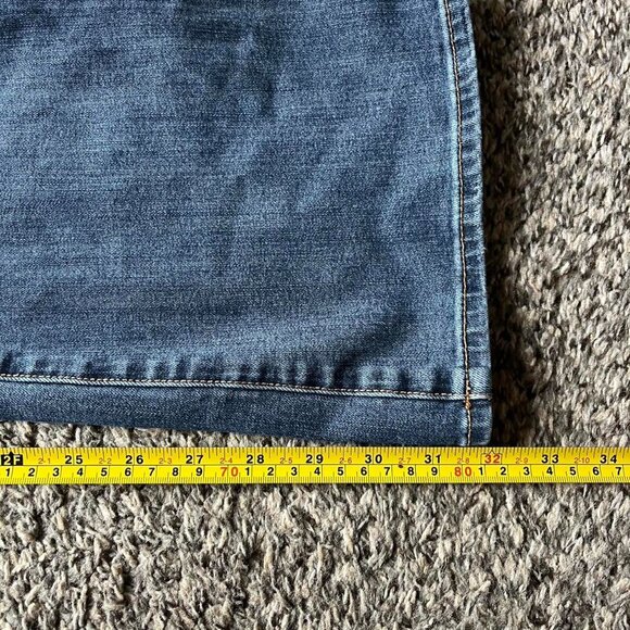 American Eagle Jeans Women 10 Long Blue Denim Kick Boots Bootcut Stretchy - Picture 5 of 8